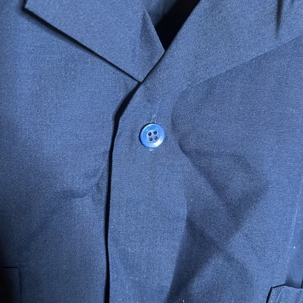 Vintage Supreme Permanent Press Work Shirt Blue Utility Button Down Korea Sz 1X - Picture 7 of 14